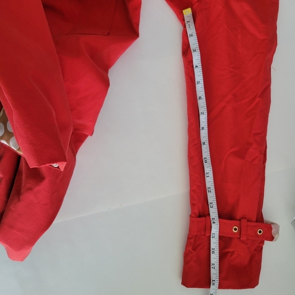 NWOT Isaac Mizrahi Live Red Rain Coat Size XS - Picture 10 of 15